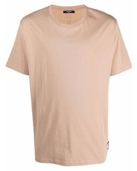 T-shirt girocollo marrone chiaro di Balmain