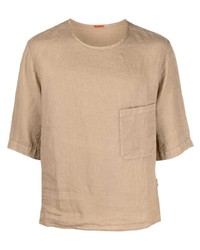 T-shirt girocollo marrone chiaro di Barena