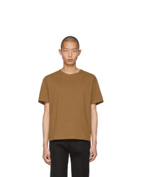 T-shirt girocollo marrone chiaro di Bottega Veneta