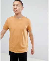 T-shirt girocollo marrone chiaro di Burton Menswear