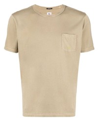 T-shirt girocollo marrone chiaro di C.P. Company