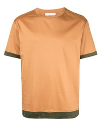 T-shirt girocollo marrone chiaro di Cerruti 1881