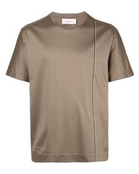 T-shirt girocollo marrone chiaro di Cerruti 1881