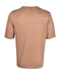 T-shirt girocollo marrone chiaro di Ballantyne