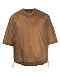 T-shirt girocollo marrone chiaro di DSQUARED2