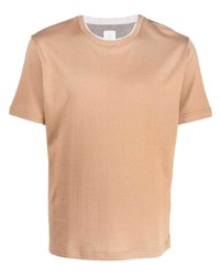 T-shirt girocollo marrone chiaro di Eleventy