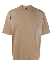 T-shirt girocollo marrone chiaro di Entire studios