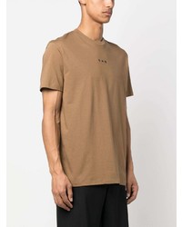 T-shirt girocollo marrone chiaro di Neil Barrett