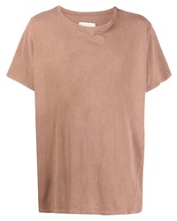 T-shirt girocollo marrone chiaro di Greg Lauren