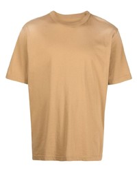 T-shirt girocollo marrone chiaro di Heron Preston