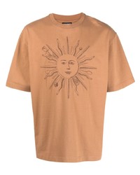 T-shirt girocollo marrone chiaro di Jacquemus