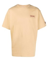 T-shirt girocollo marrone chiaro di Kenzo