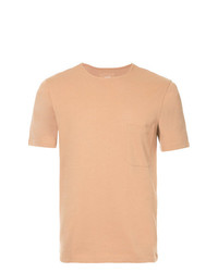 T-shirt girocollo marrone chiaro di Lemaire