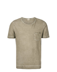 T-shirt girocollo marrone chiaro di Massimo Alba