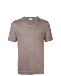 T-shirt girocollo marrone chiaro di Massimo Alba