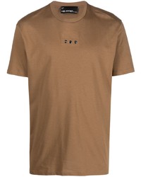 T-shirt girocollo marrone chiaro di Neil Barrett