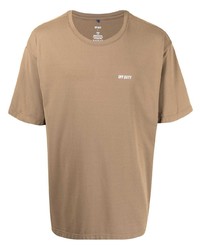 T-shirt girocollo marrone chiaro di Off Duty