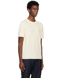 T-shirt girocollo marrone chiaro di Dunhill