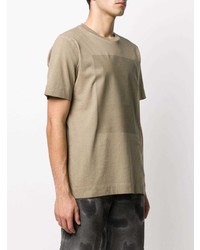 T-shirt girocollo marrone chiaro di 1017 Alyx 9Sm