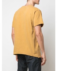 T-shirt girocollo marrone chiaro di John Elliott