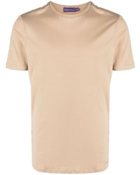 T-shirt girocollo marrone chiaro di Ralph Lauren Purple Label