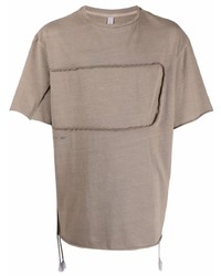 T-shirt girocollo marrone chiaro di Reebok