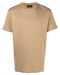 T-shirt girocollo marrone chiaro di Roberto Collina