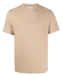 T-shirt girocollo marrone chiaro di Sandro