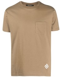 T-shirt girocollo marrone chiaro di Tagliatore