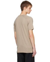 T-shirt girocollo marrone chiaro di Alo