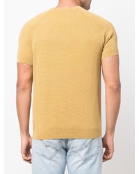 T-shirt girocollo marrone chiaro di Aspesi
