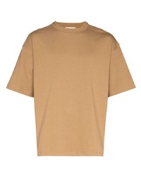 T-shirt girocollo marrone chiaro di YMC