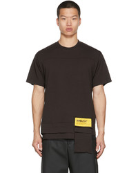 T-shirt girocollo marrone scuro di Ambush