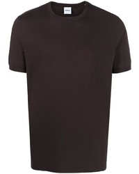 T-shirt girocollo marrone scuro di Aspesi