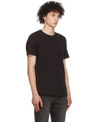 T-shirt girocollo marrone scuro di rag & bone