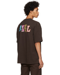 T-shirt girocollo marrone scuro di Axel Arigato