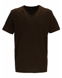 T-shirt girocollo marrone scuro di BOSS HUGO BOSS