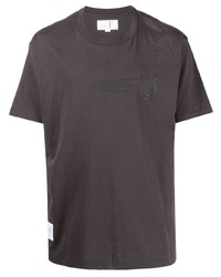 T-shirt girocollo marrone scuro di Chocoolate