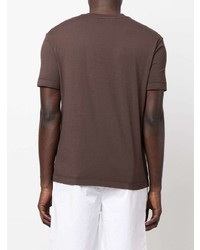 T-shirt girocollo marrone scuro di Malo