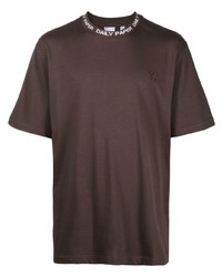 T-shirt girocollo marrone scuro di Daily Paper