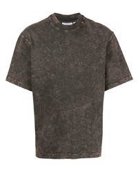 T-shirt girocollo marrone scuro di Han Kjobenhavn