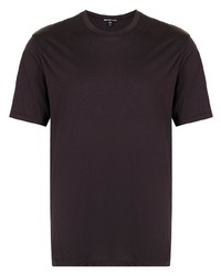 T-shirt girocollo marrone scuro di James Perse