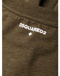 T-shirt girocollo marrone scuro di DSQUARED2