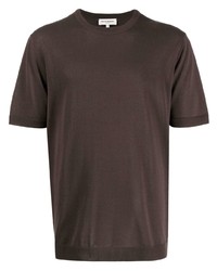 T-shirt girocollo marrone scuro di Man On The Boon.