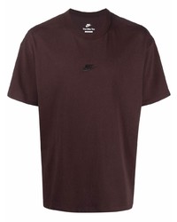 T-shirt girocollo marrone scuro di Nike