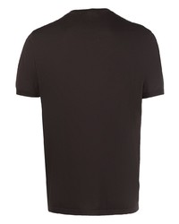 T-shirt girocollo marrone scuro di Aspesi