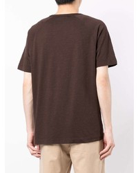 T-shirt girocollo marrone scuro di YMC