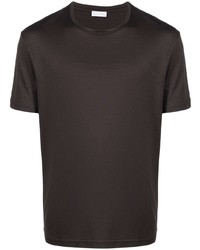 T-shirt girocollo marrone scuro di Xacus