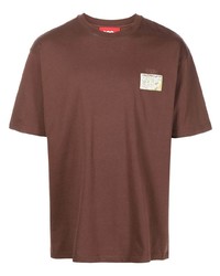 T-shirt girocollo marrone di 032c