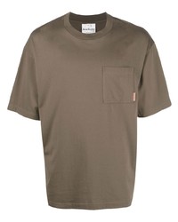 T-shirt girocollo marrone di Acne Studios